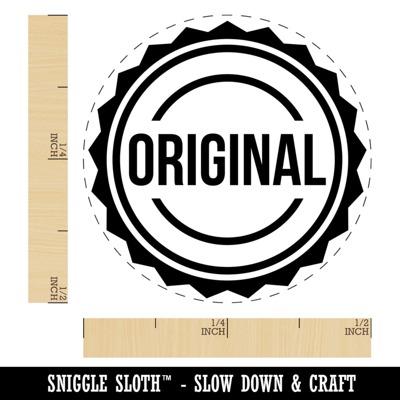 Original Circle Seal Self-Inking Rubber Stamp for Stamping Crafting Planners